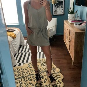 Green Synch Waist Dress